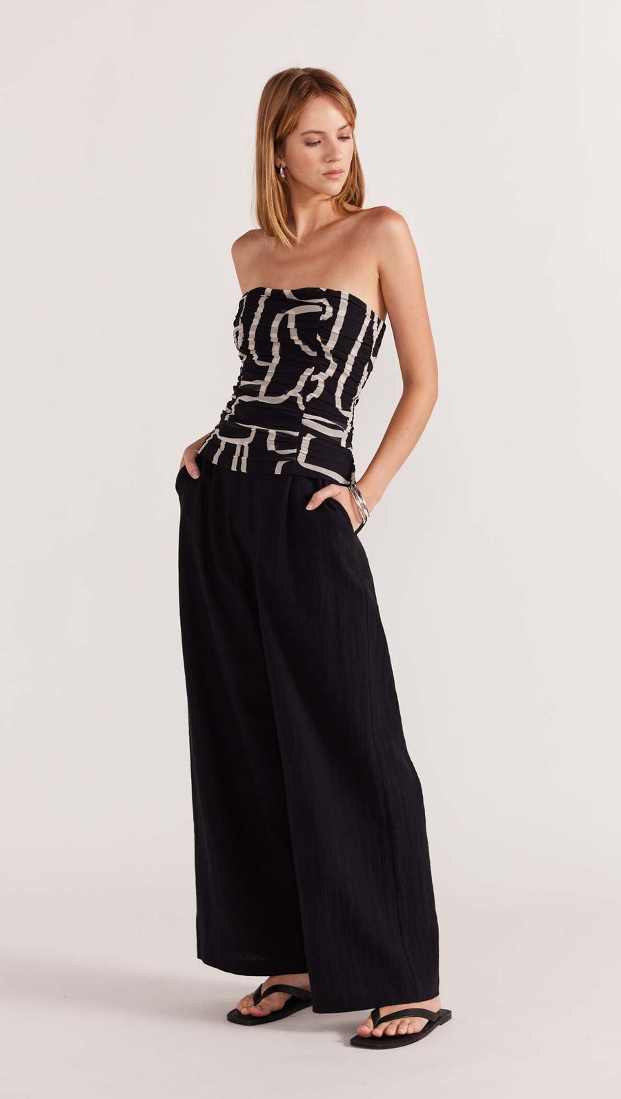 Staple the Label - Vento Bodice in Black/Cream