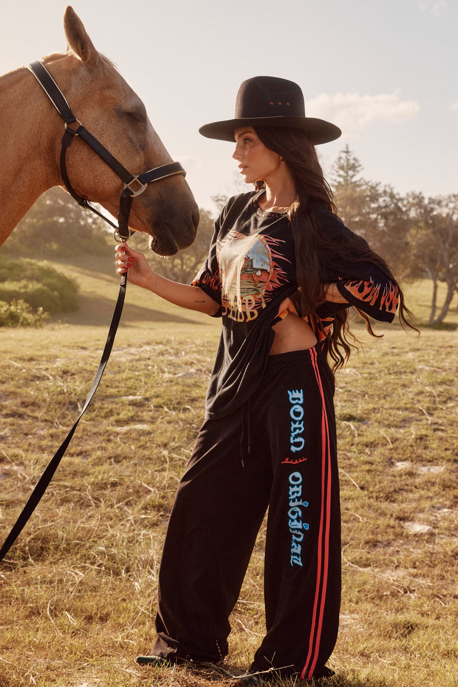 Sabbi - The Childo Pant - Flaming Cowboy in Black