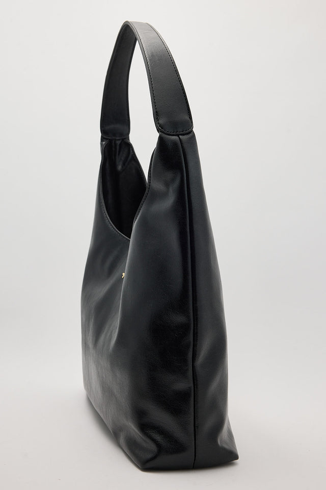 PETA + JAIN - Jami Slouch Tote in Black Crinkle/Gold