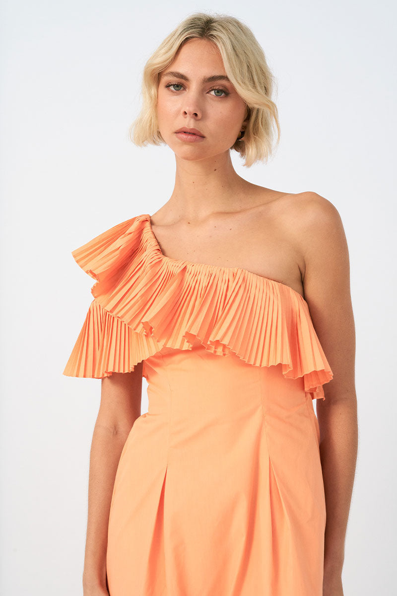 Sovere - Bliss Midi Dress in Soft Orange