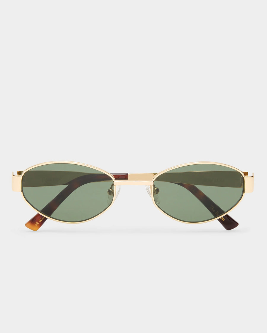 Luv Lou - The Boston in Shiny Gold (Khaki Lenses)