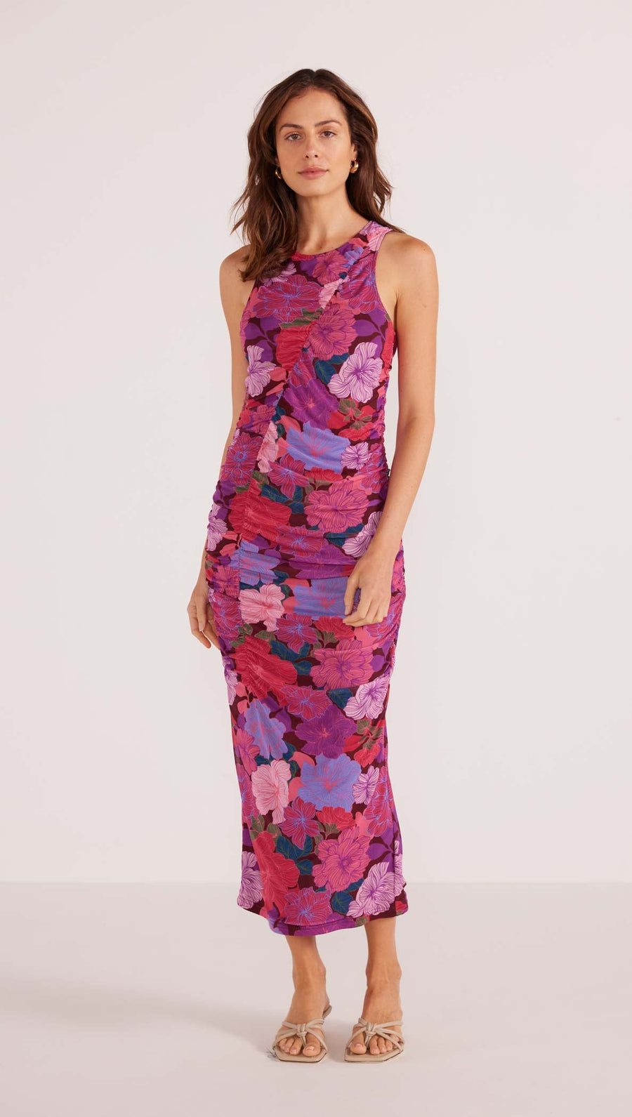 Minkpink - Lexie Mesh Midi Dress in Floral Blooms