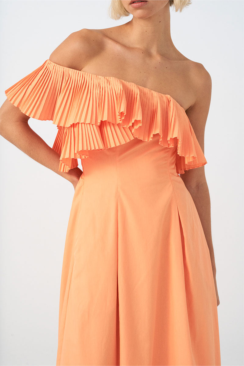 Sovere - Bliss Midi Dress in Soft Orange