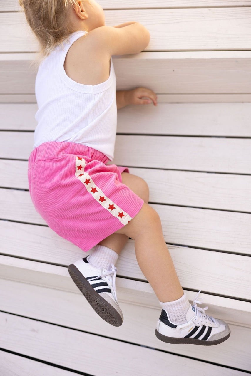 SUNDAY SIBLINGS- Playtime Cord Shorts in Pink