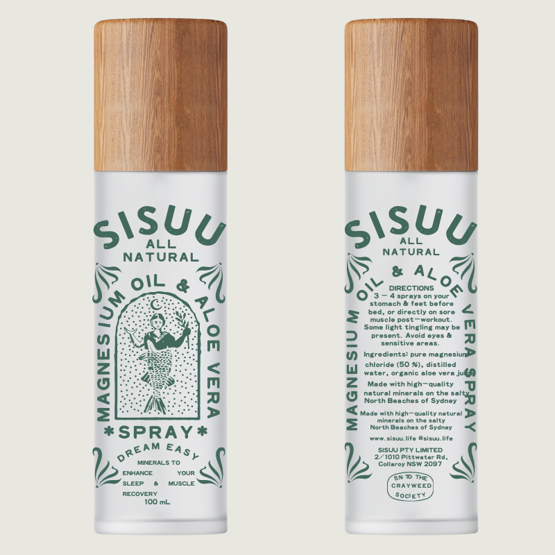 SISUU - Magnesium Oil & Aloe Vera Stray - Sizes 30 ml and 100ml