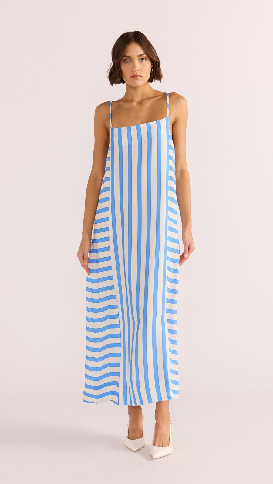 Minkpink - Nimue Stripe Midi Dress in Blue Stripe