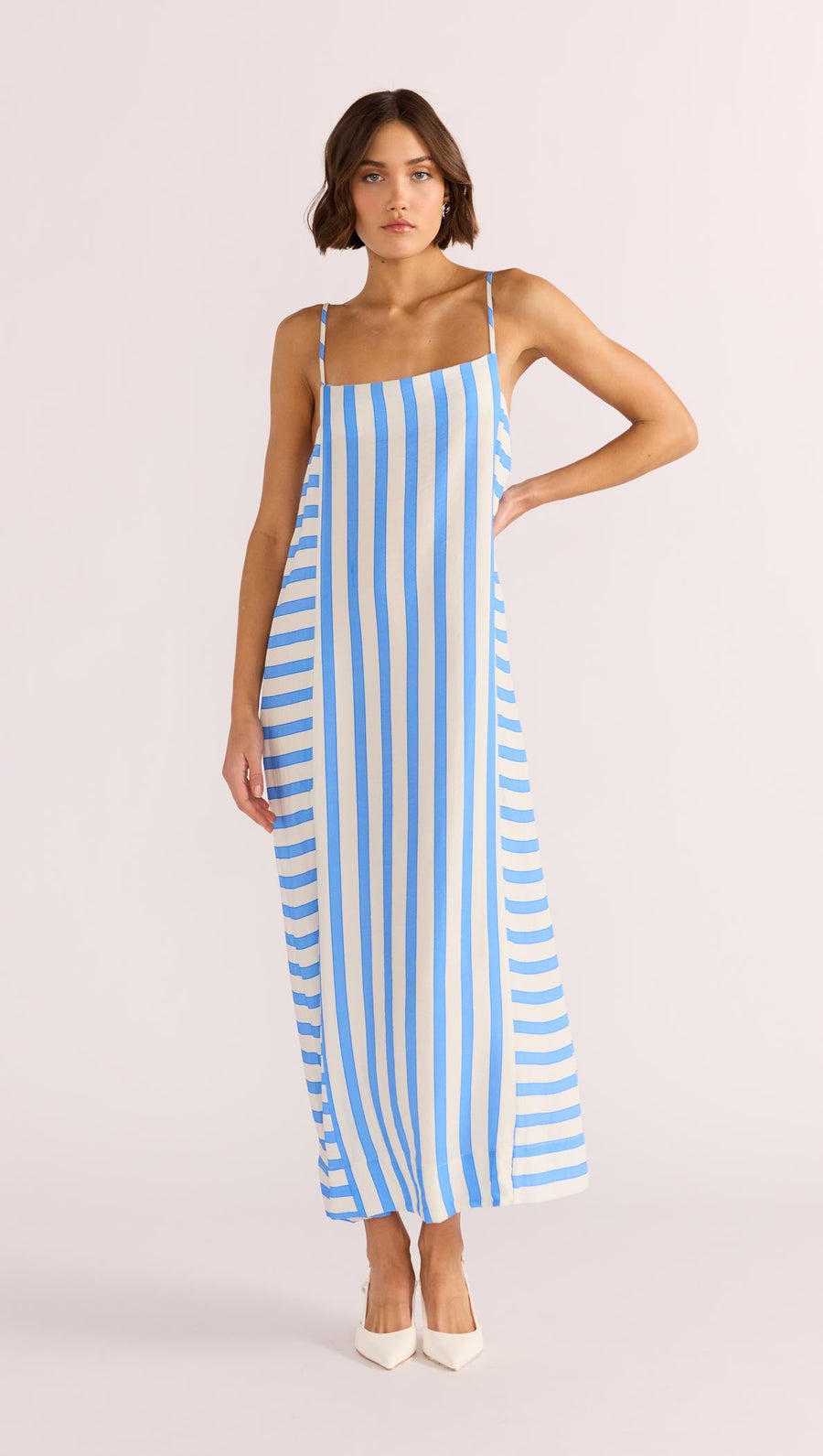 Minkpink - Nimue Stripe Midi Dress in Blue Stripe