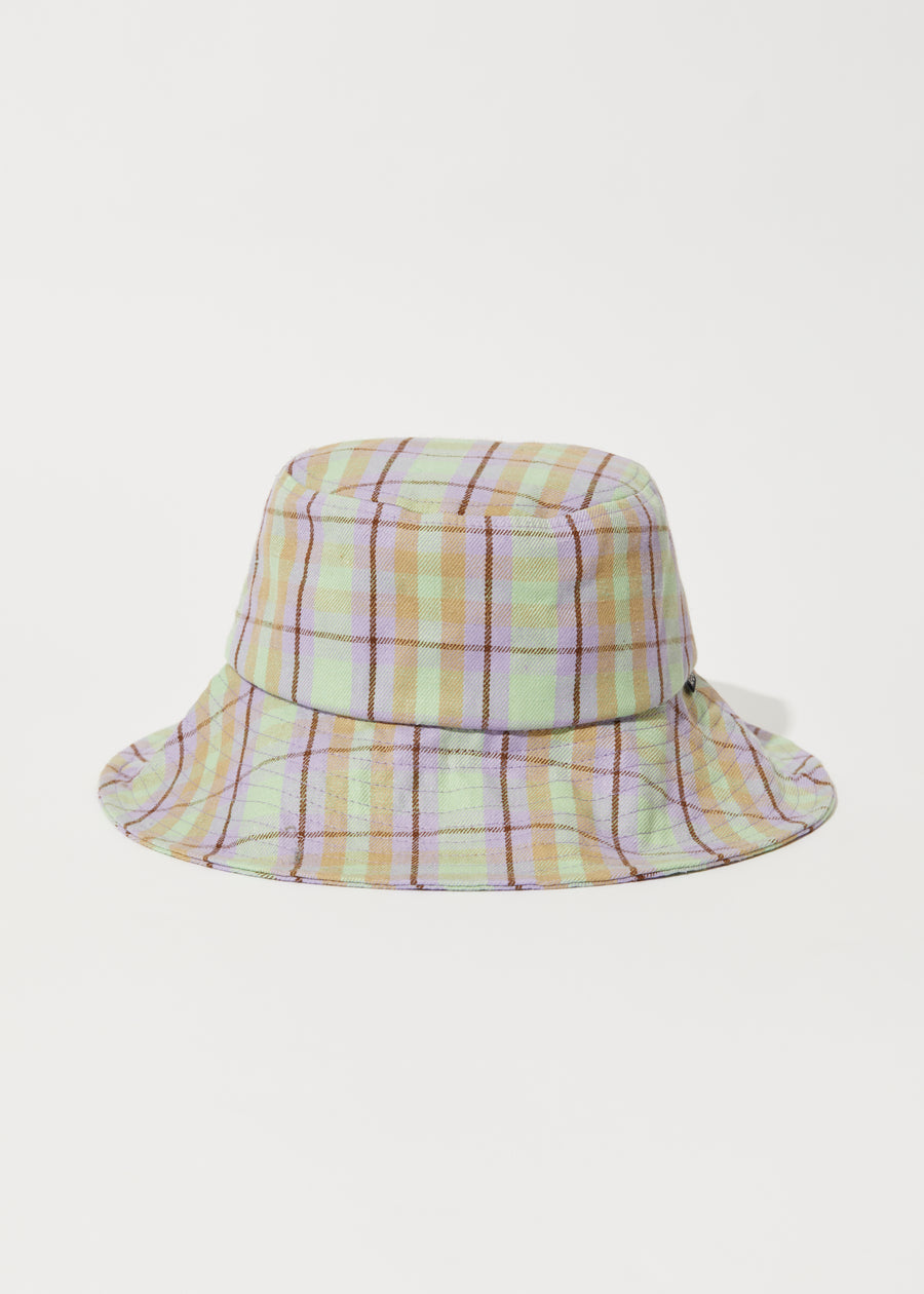 Afends - Kali Wide Brim Hat in Pistachio Check