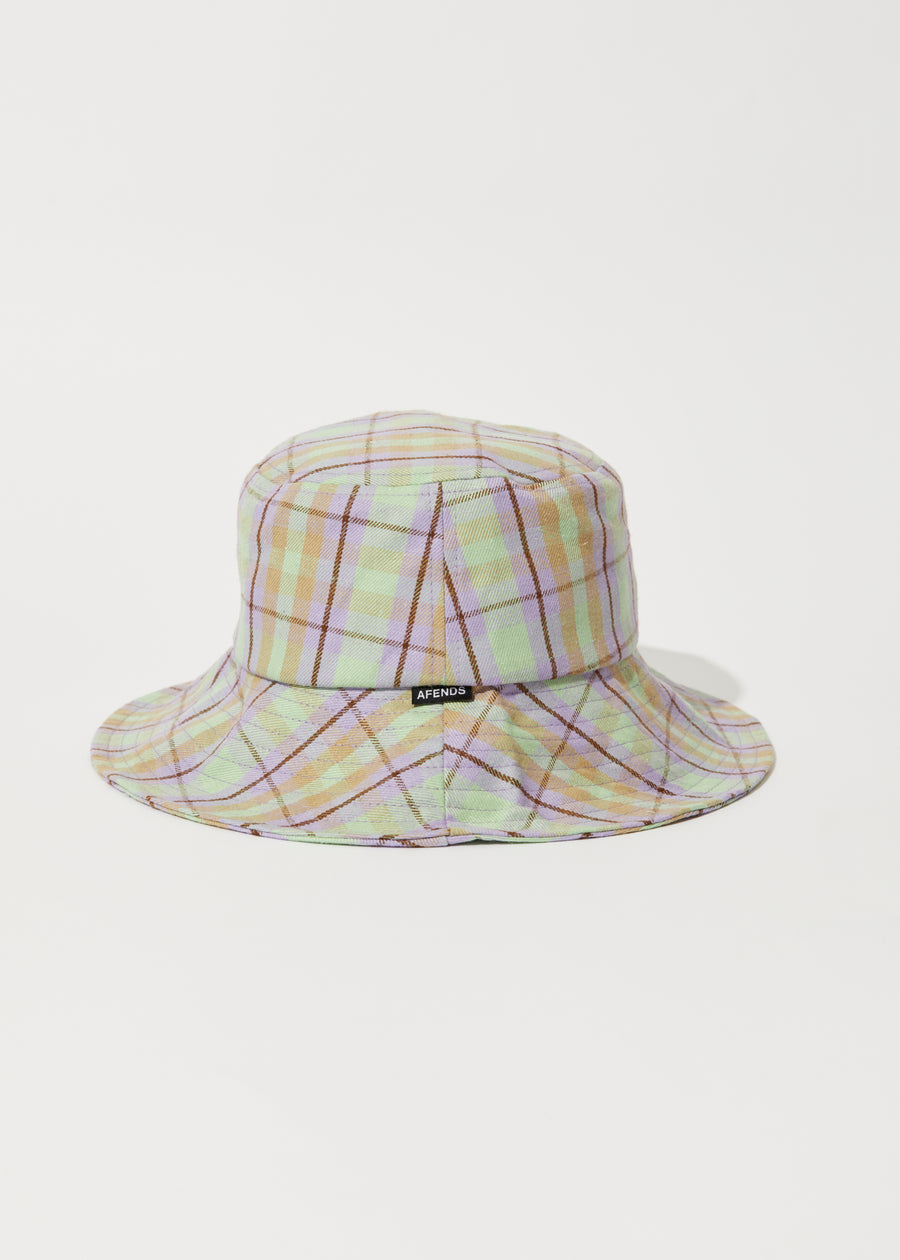 Afends - Kali Wide Brim Hat in Pistachio Check