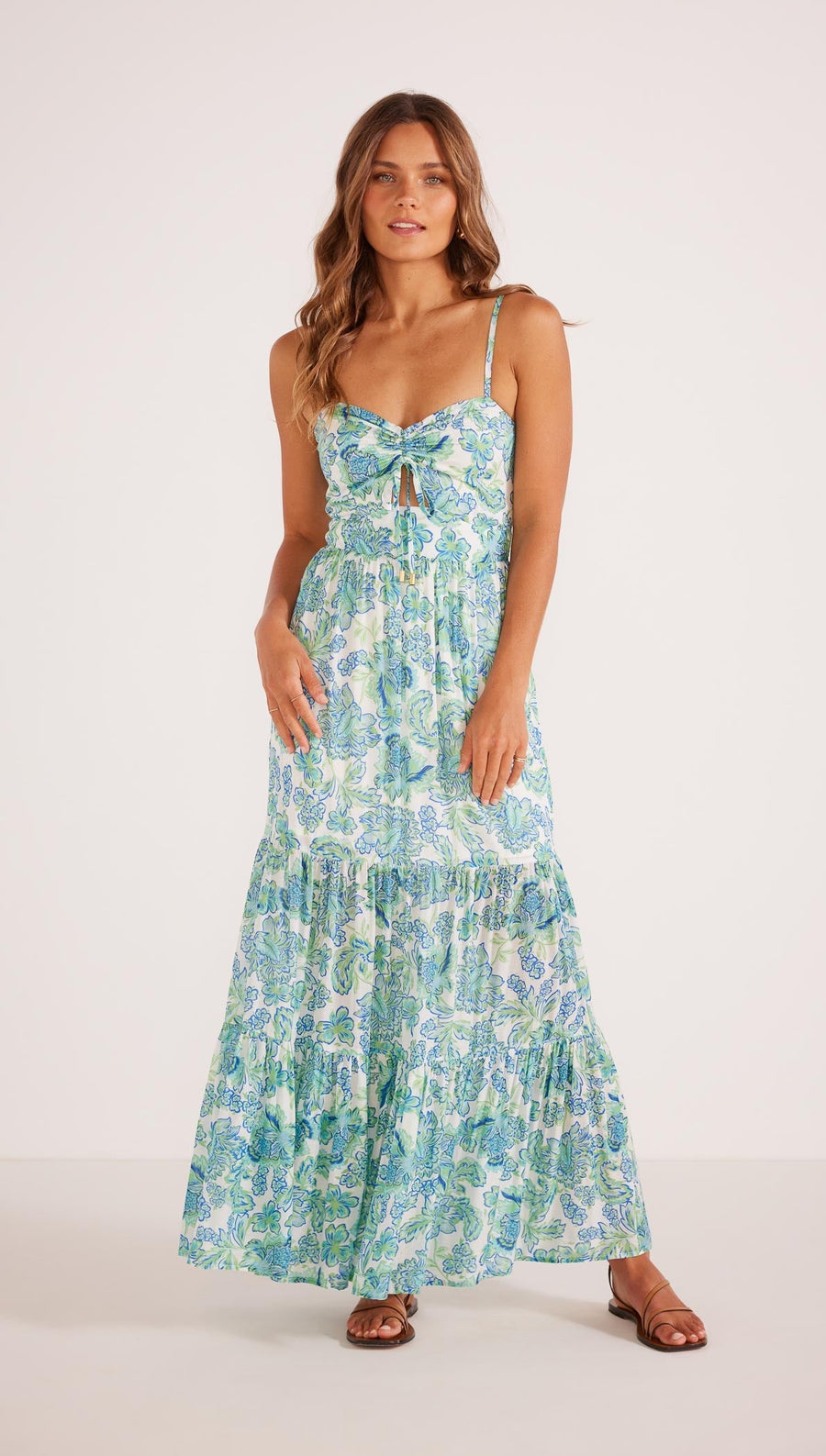 Minkpink - Alessia Maxi Dress in Blue Floral