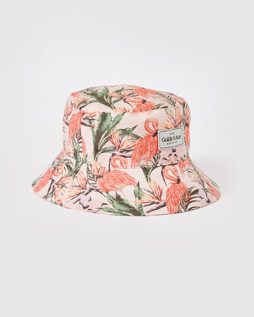 GOLDIE + ACE - Goldie Cotton Bucket Hat in Flamingo Pink