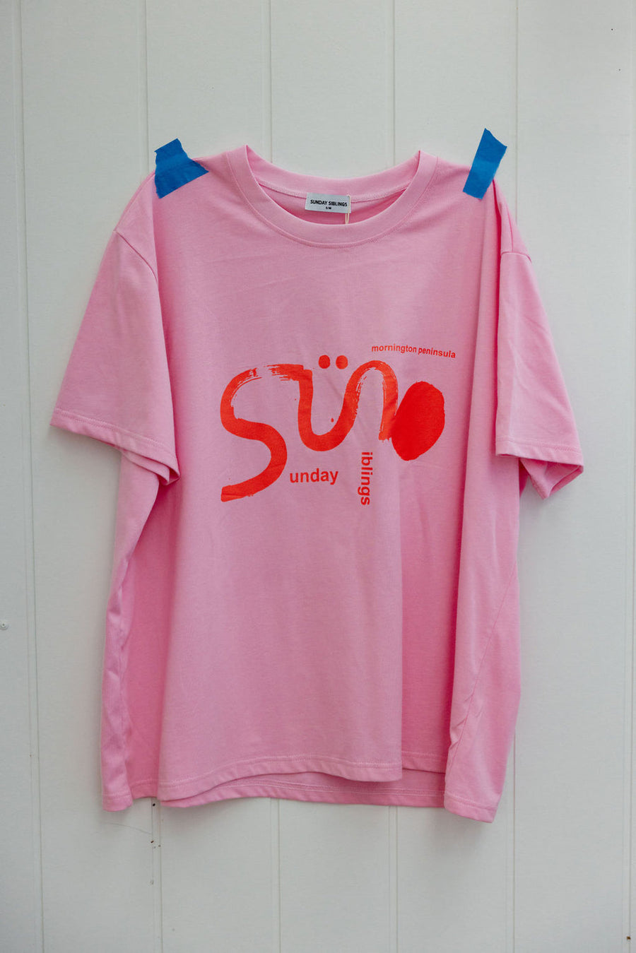 SUNDAY SIBLINGS - Adult II Sol Tee in Pink + Red