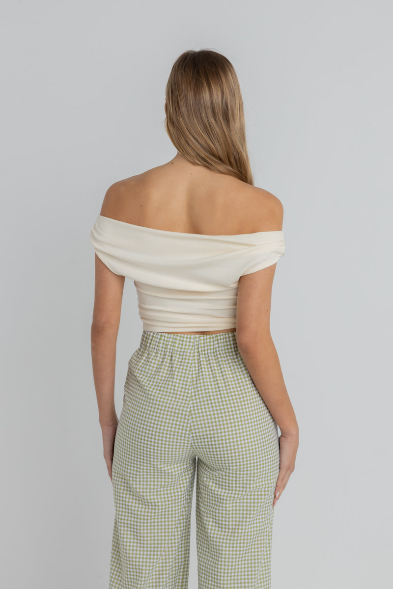 RHYTHM - Juno Off Shoulder Top in White