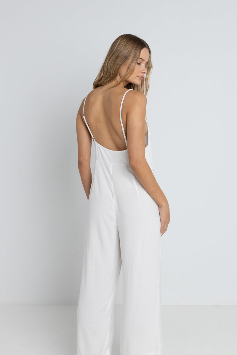 RHYTHM - Classic Jumpsuit in Cream