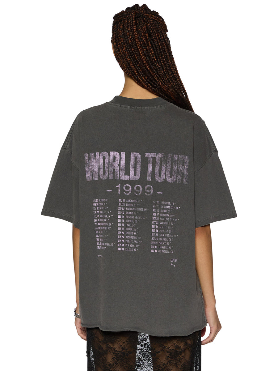 Ksubi - World Tour Boyfriend Tee in Charcoal