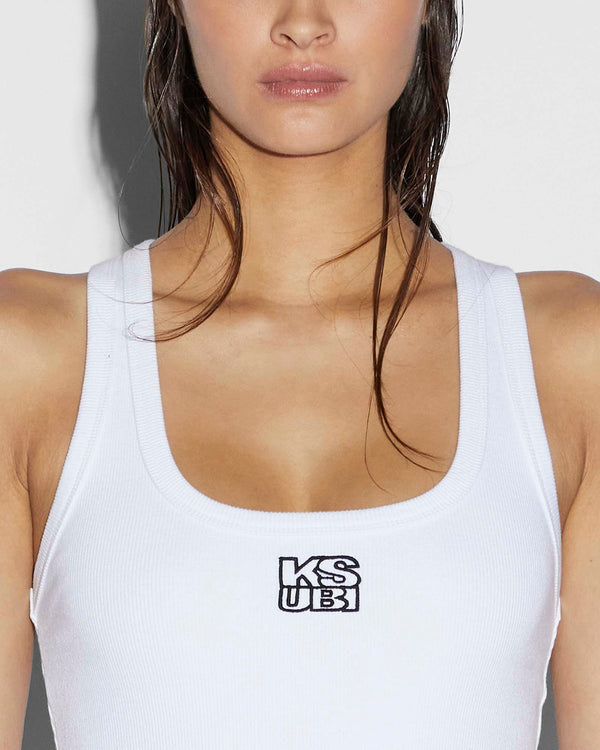 Ksubi - Stacked Origin Tank in White