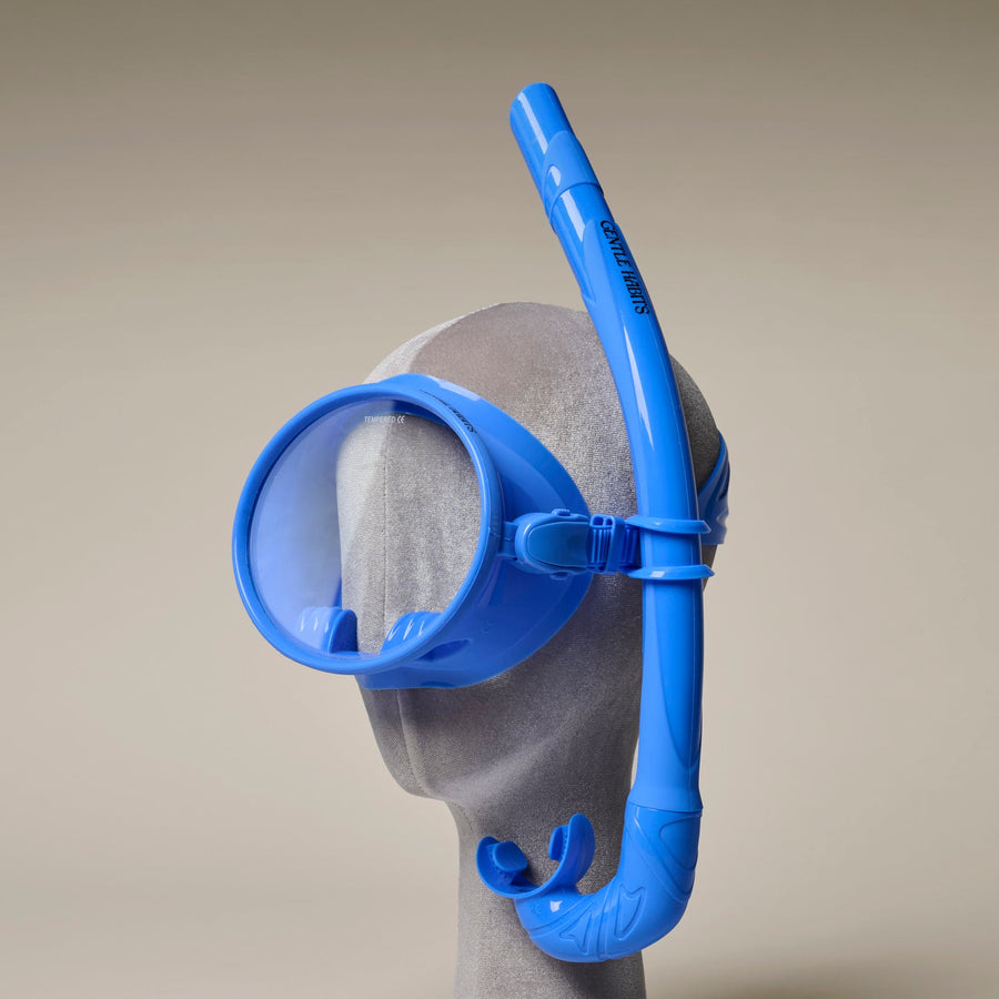 Gentle Habits - Dive Mask and Snorkel Set in Immersion Blue