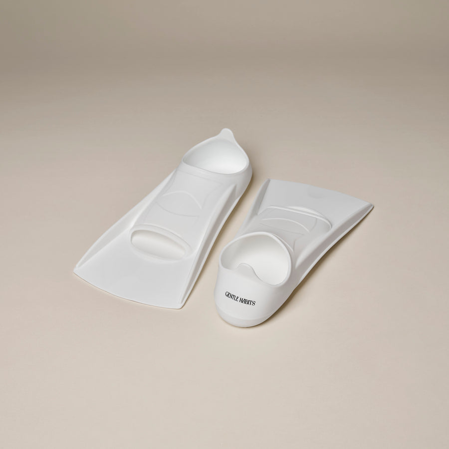 Gentle Habits - Under Water Fins in White (2 Sizes Available)