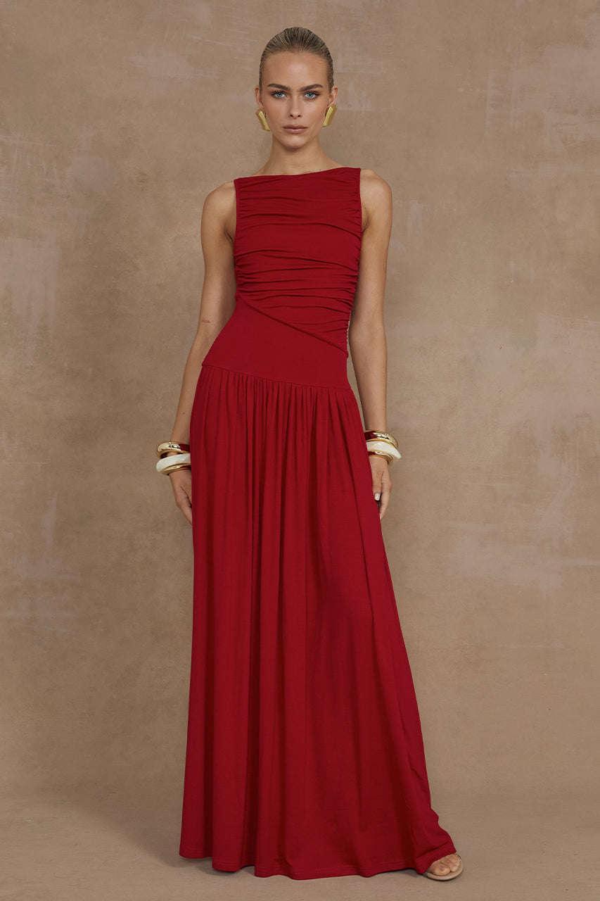 Runaway - Nalla Maxi Dress in Cherry