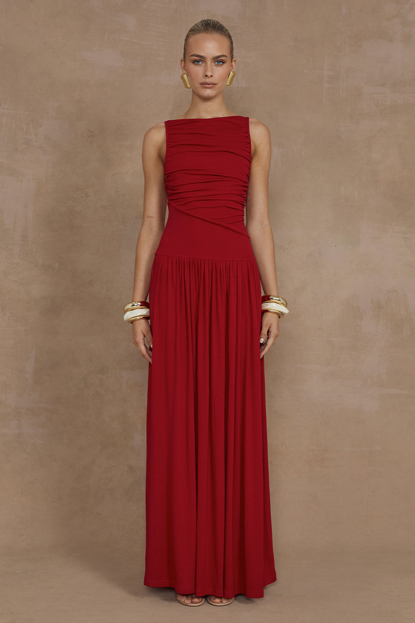 Runaway - Nalla Maxi Dress in Cherry