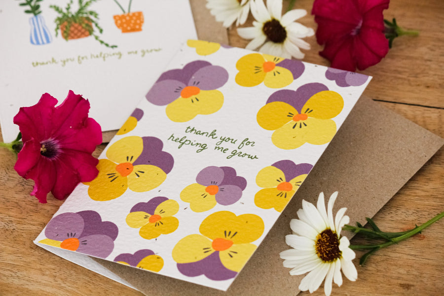 Hello Petal - Thank You for Helping Me Grow Card