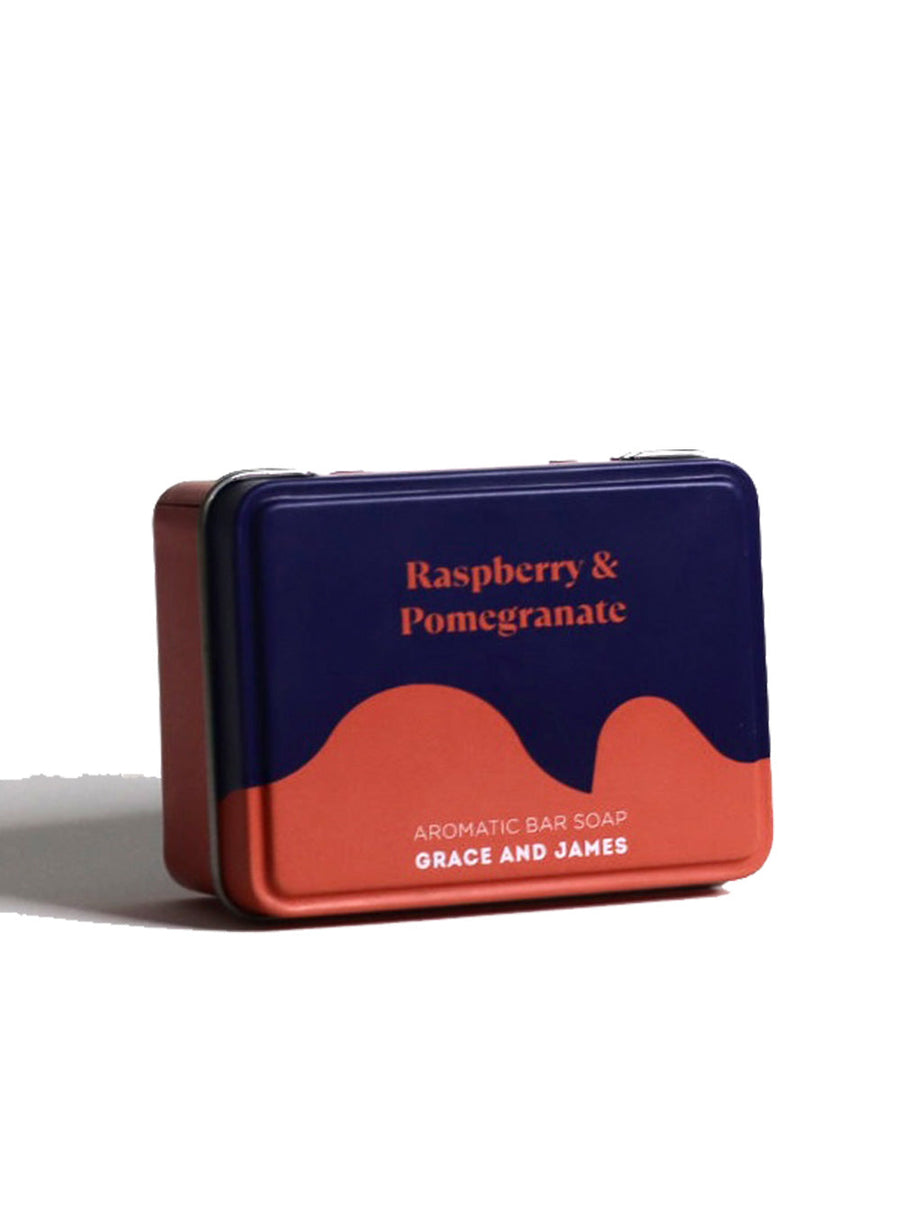 GRACE AND JAMES - Raspberry & Pomegranate Bar Soap 80g