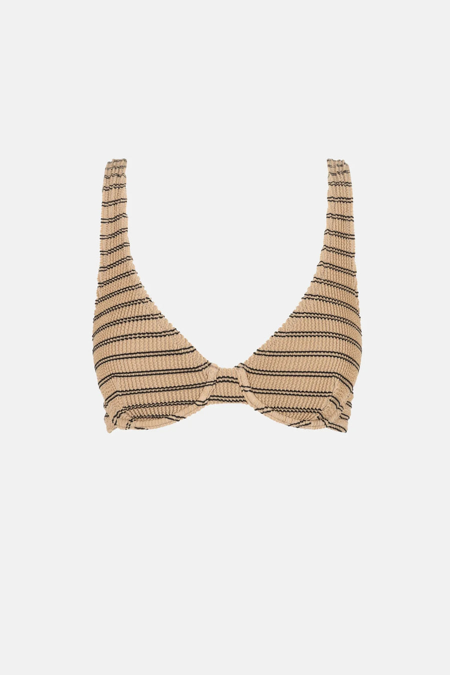 Rhythm - Sol Stripe Underwire Top in Black