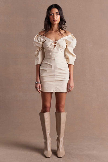 Sovere - Emara Mini Dress in Sand