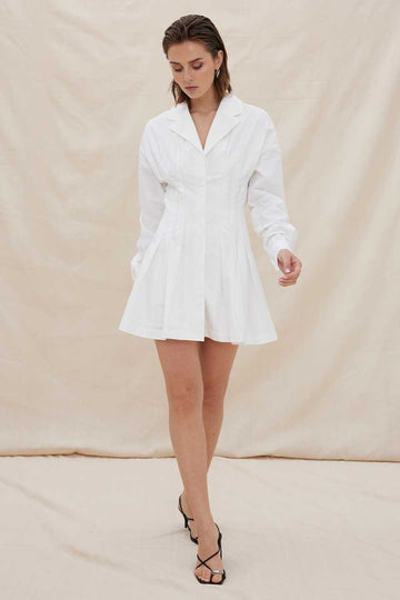 Sovere - Verse Shirt Dress in White