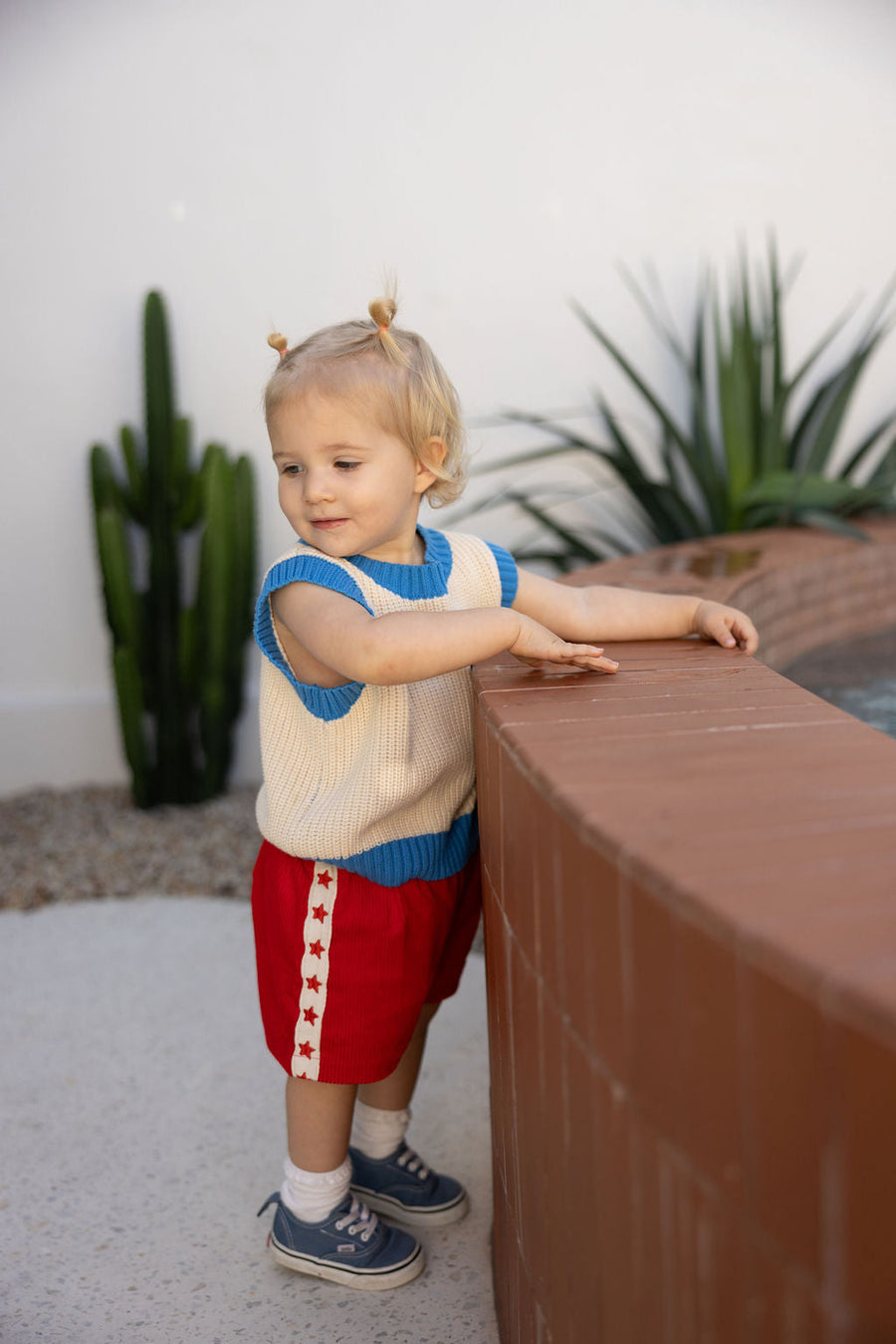 SUNDAY SIBLINGS- Playtime Cord Shorts in Red