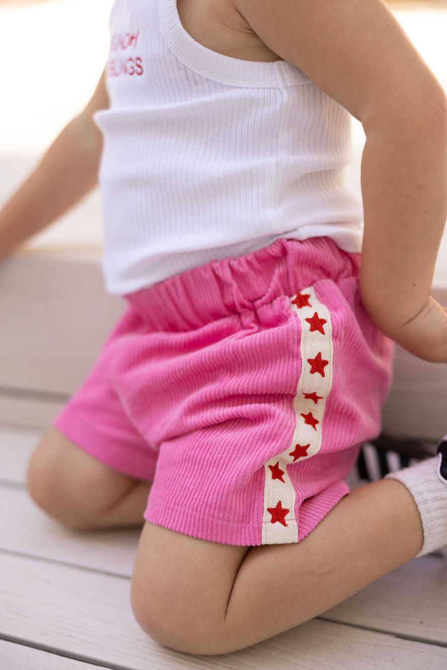 SUNDAY SIBLINGS- Playtime Cord Shorts in Pink