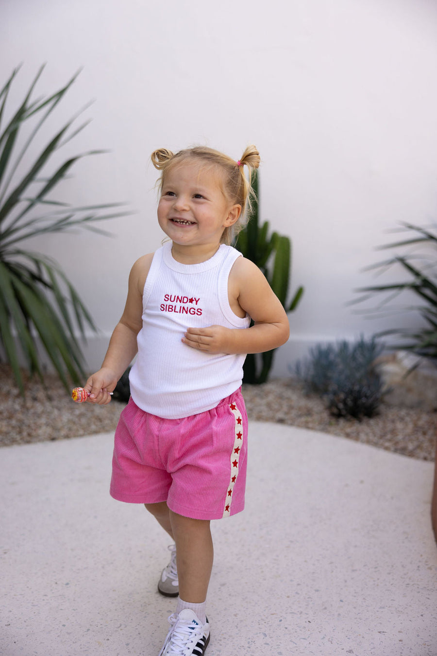 SUNDAY SIBLINGS- Playtime Cord Shorts in Pink