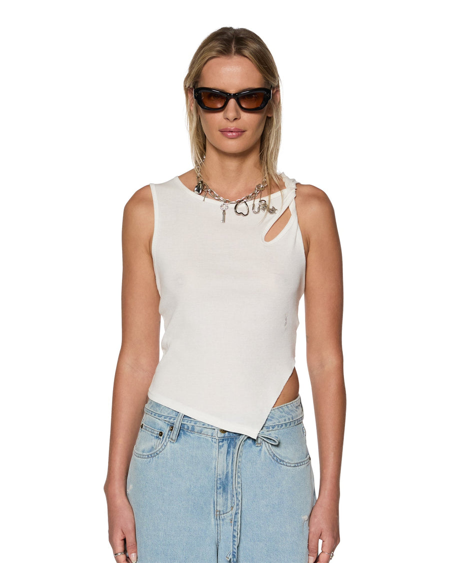 Ksubi - Twisted Tank in White