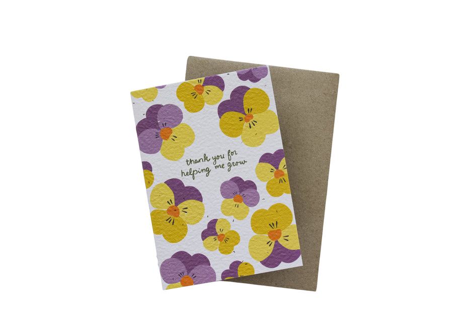 Hello Petal - Thank You for Helping Me Grow Card