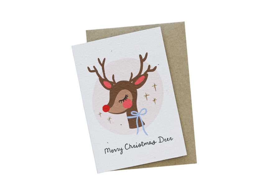 Hello Petal - Merry Christmas Deer Card