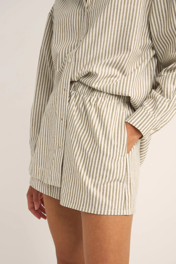 Rhythm - Valley Stripe Short in Ivy