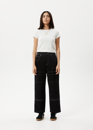 Afends - Moss Carpenter Pants in Washed Black