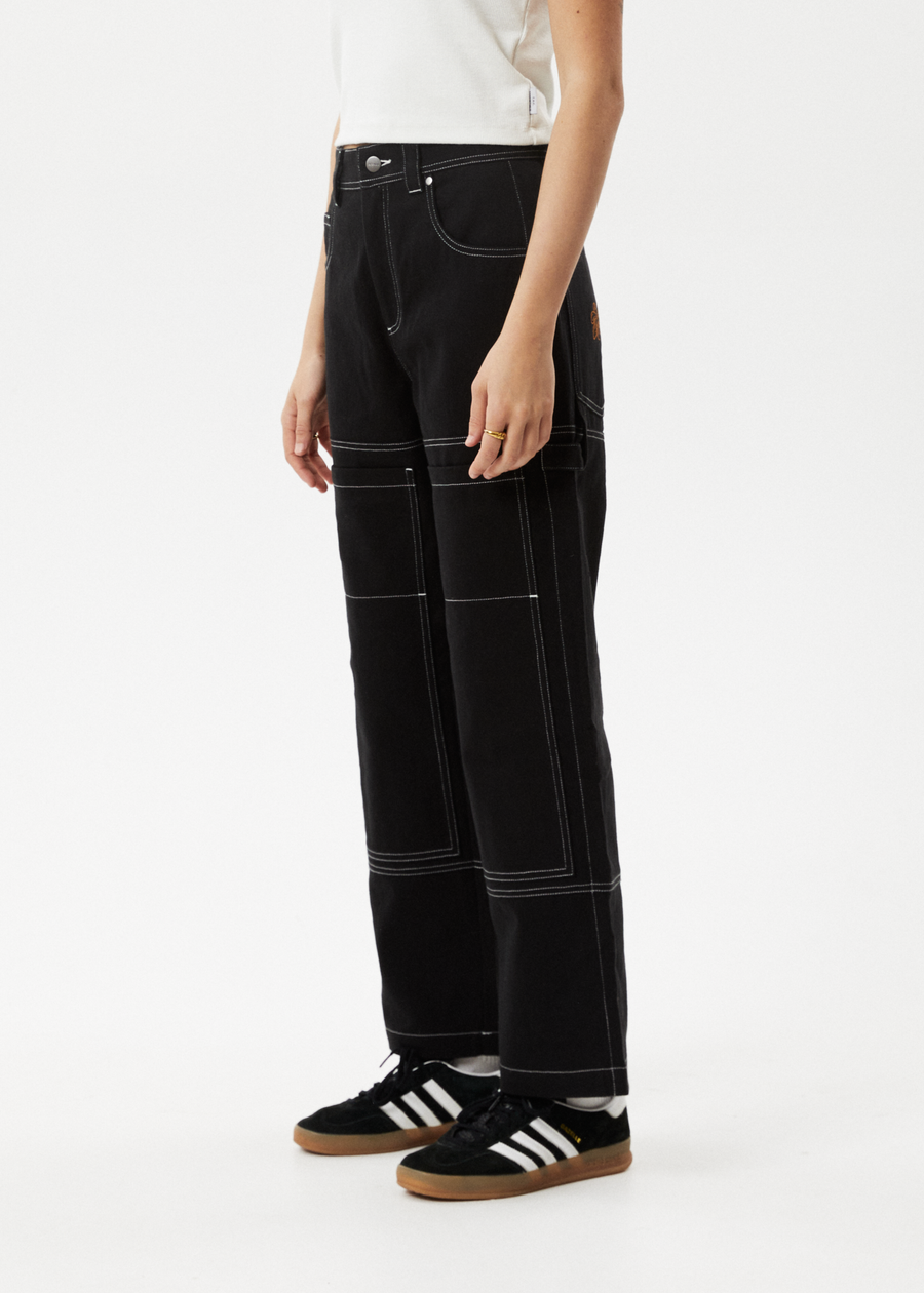 Afends - Moss Carpenter Pants in Washed Black