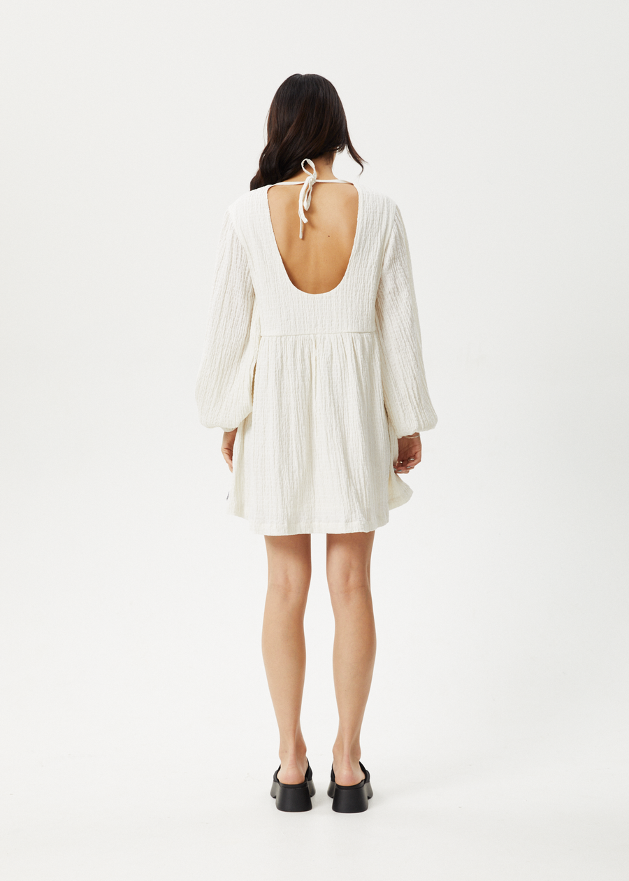 Afends - Focus Hemp Seersucker Mini Dress in White