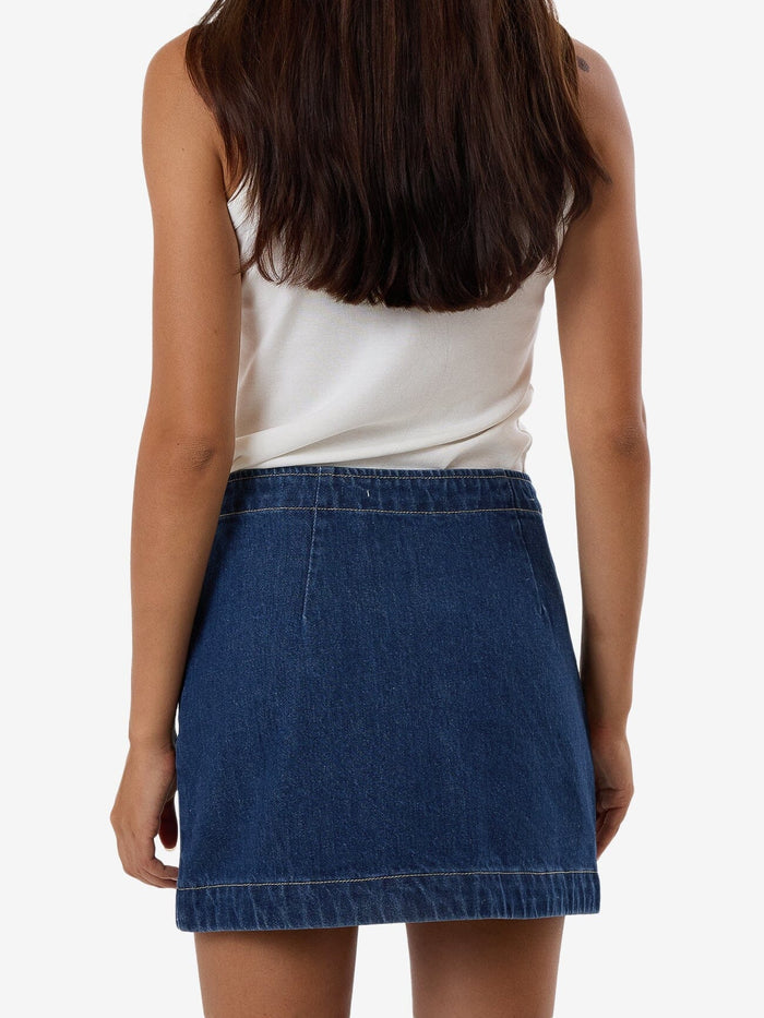 Thrills - Marley Wrap Skirt in Union Blue