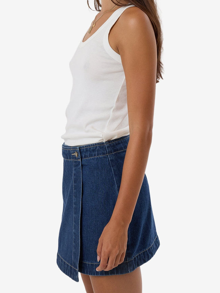 Thrills - Marley Wrap Skirt in Union Blue