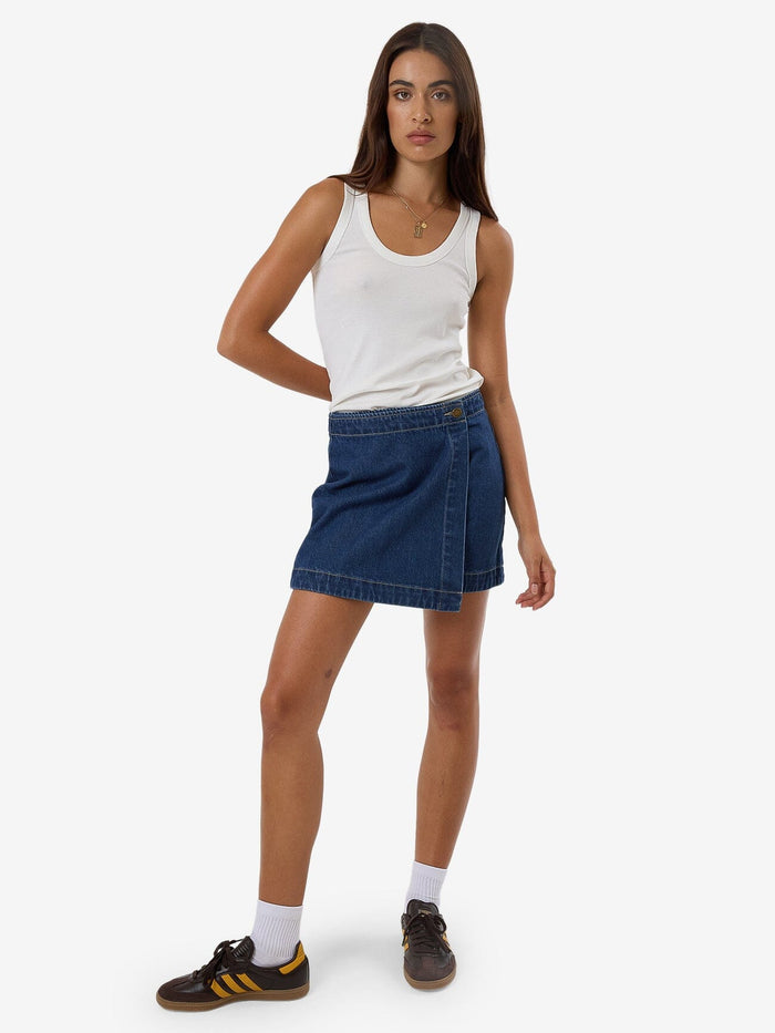 Thrills - Marley Wrap Skirt in Union Blue