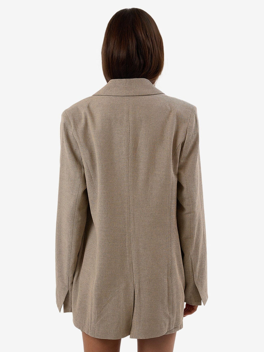 THRILLS - Allegra Twill Suiting Blazer in Tan/Black