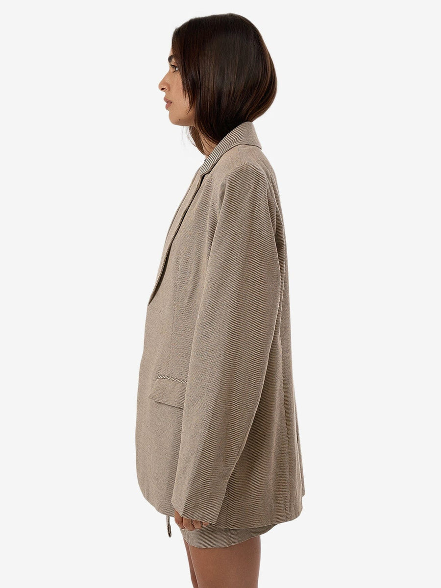 THRILLS - Allegra Twill Suiting Blazer in Tan/Black