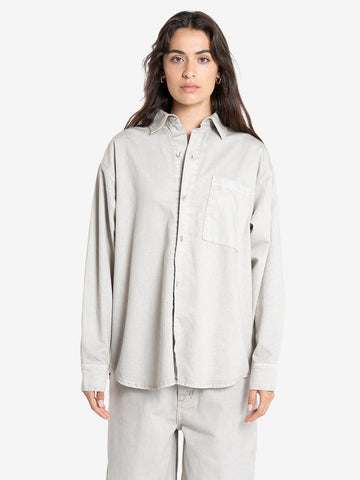 THRILLS - Austin Denim Shirt in Oyster Grey