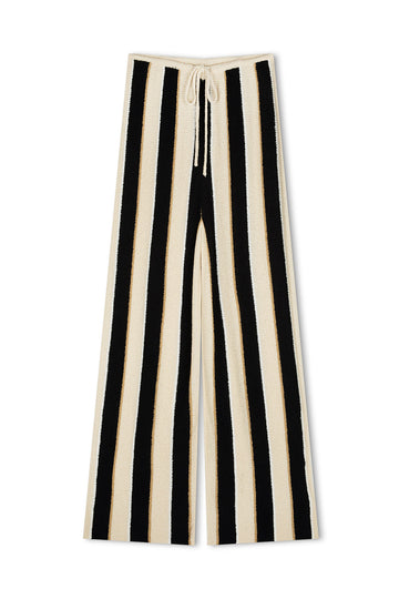 Zulu & Zephyr - Stone Stripe Organic Cotton Blend Knit Pant