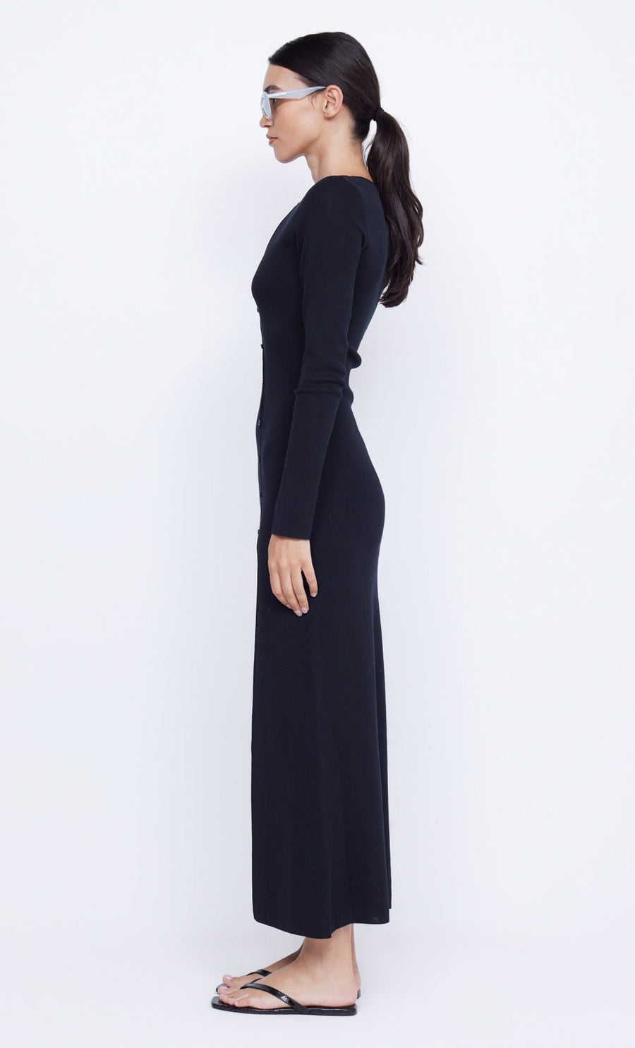 Bec + Bridge - AiIenor Key Hole Knit Dress in Black