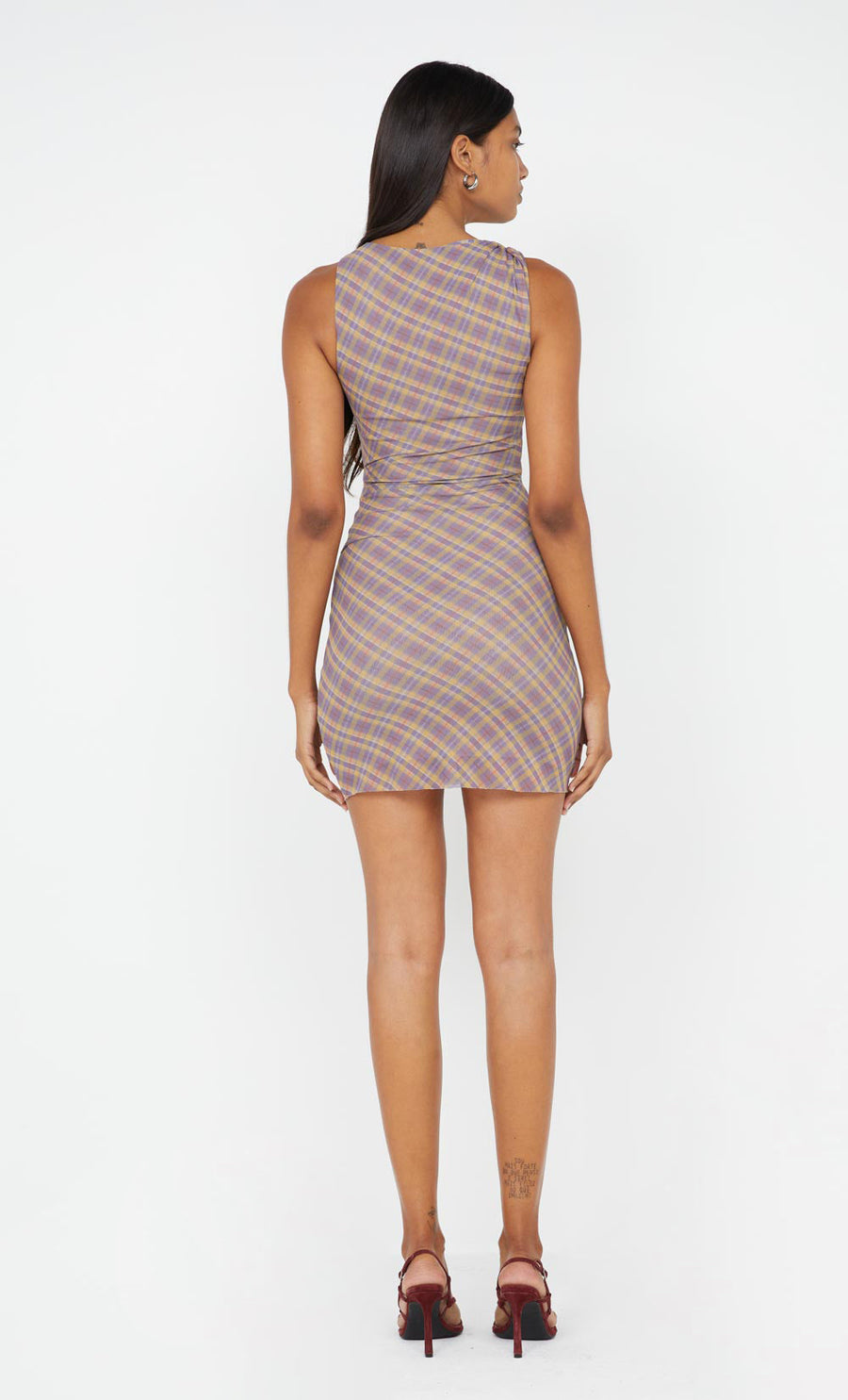 Bec + Bridge - Aurelia Aysm Mini Dress in Violet Check