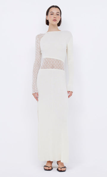 Bec + Bridge - Chantelle Long Sleeve Dresss in Ivory