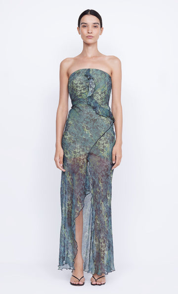 Bec + Bridge - Opal Strapless Maxi Dress in Nouveau Bleue